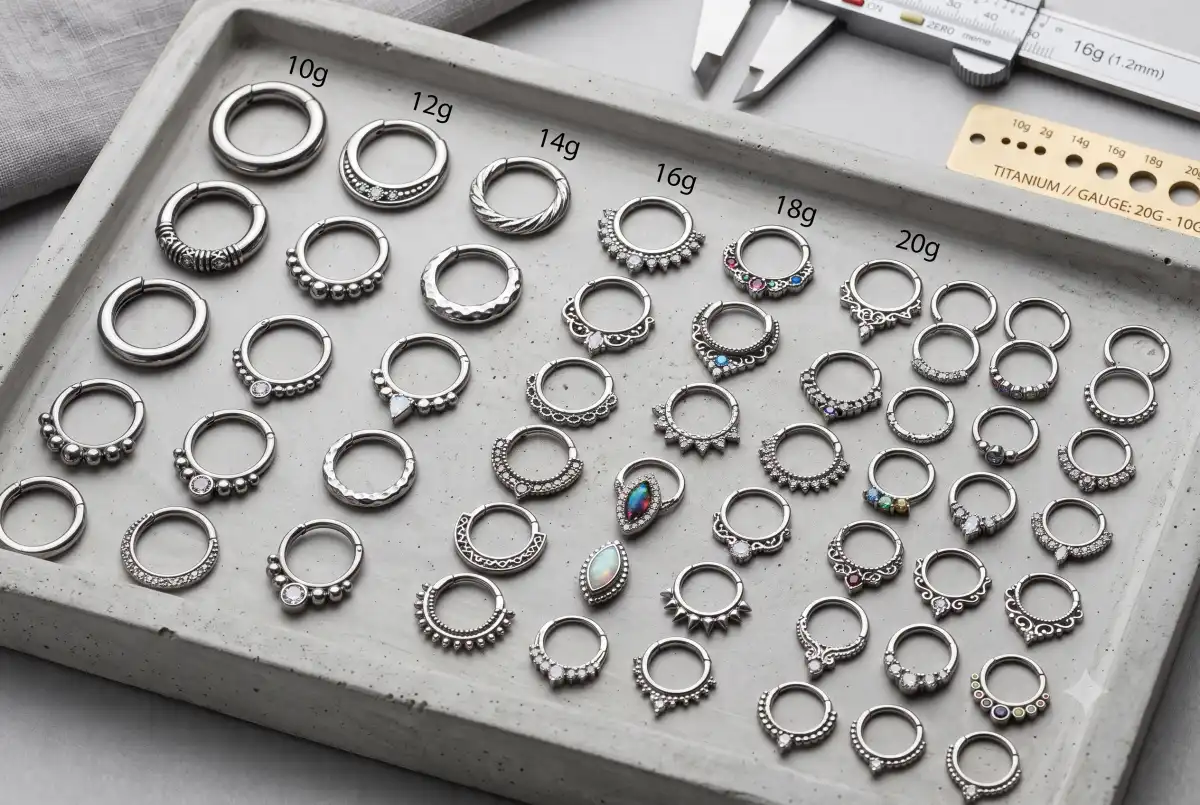 Titanium rings and clickers set
